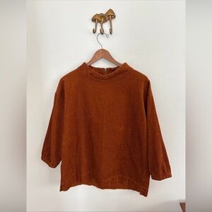 POETRY FUNNEL NECK HEMP YAK ORGANIC COTTON THICK SHIRT SIZE 6